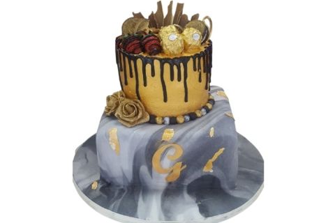 Marble 2 Tier Cake
