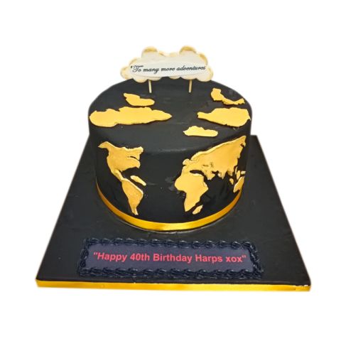 World Map Cake
