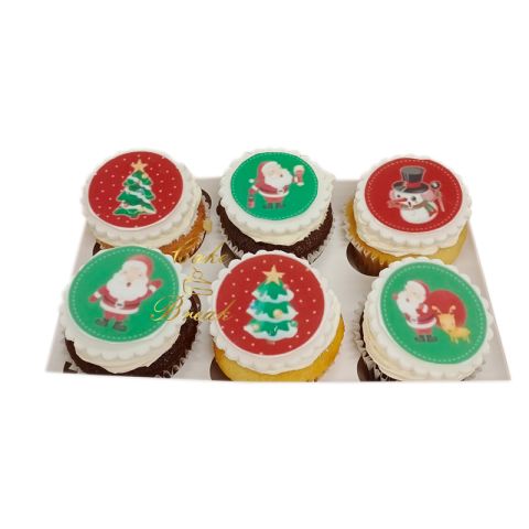 (X17) Christmas Cupcakes Box of 6