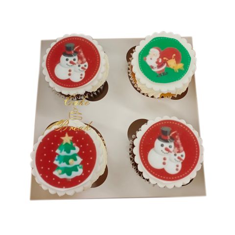 (X18) Christmas Cupcakes Box of 4